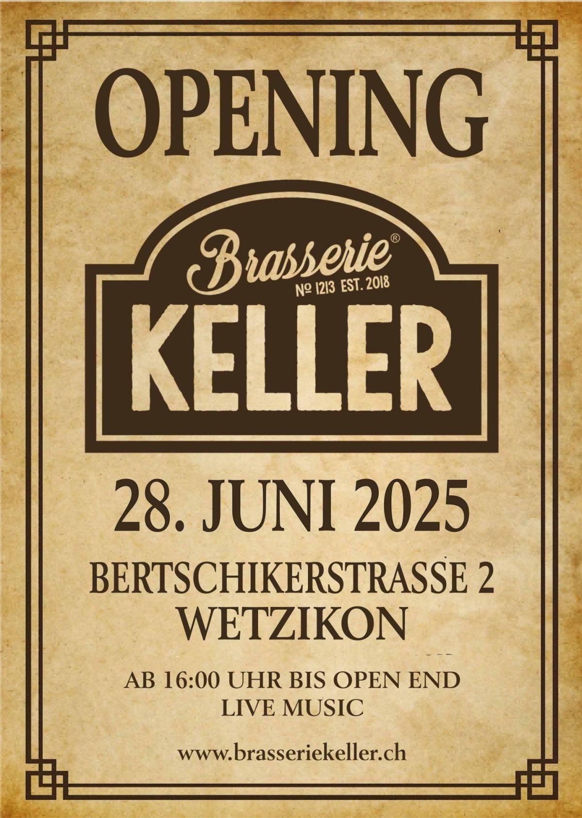 Kellerbier Grand Opening Brasserie Keller